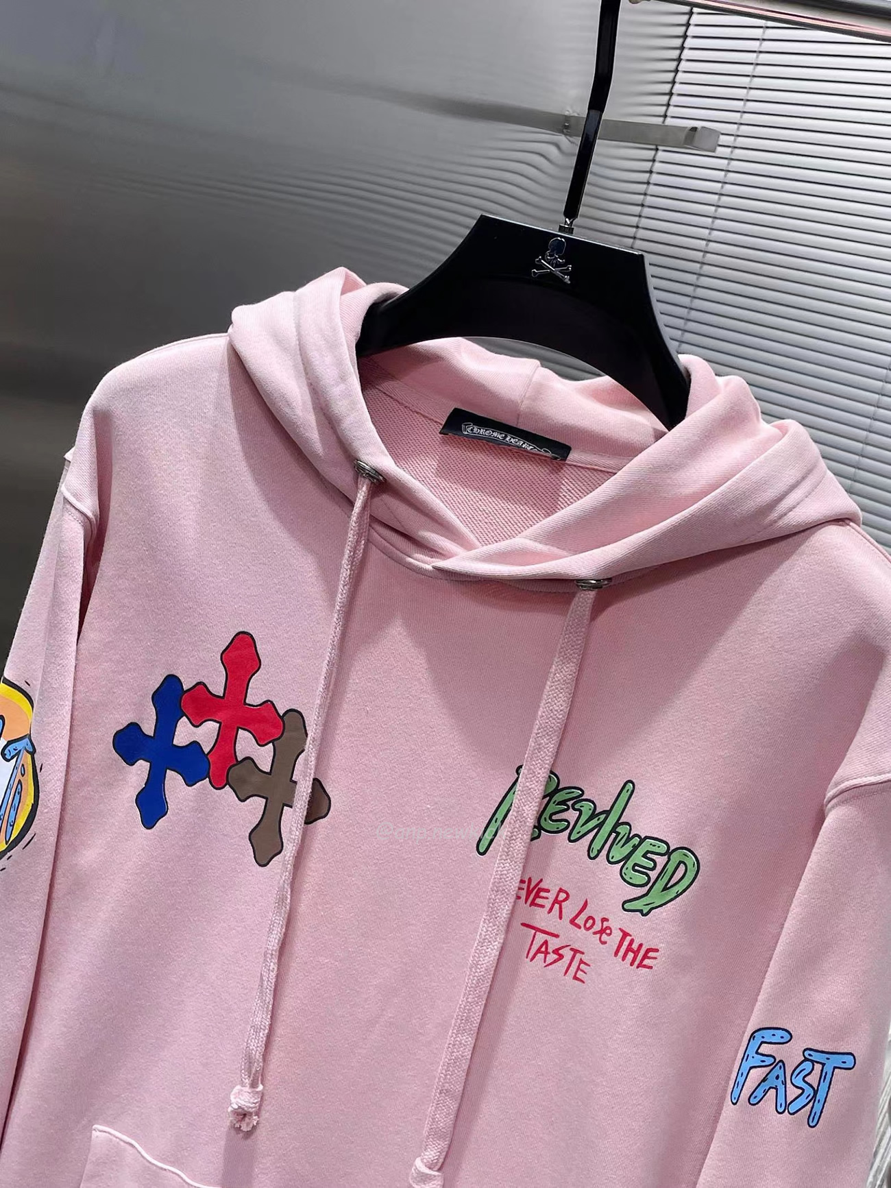 Chrome Hoodie Women Pullover Hip Hop Pink (3) - www.newkick.vip